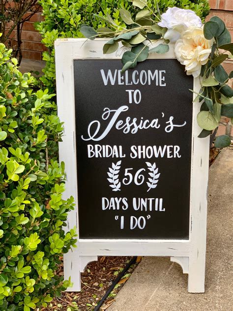 Bridal Shower Easel Sign Bridal Shower Welcome Sign Days Etsy