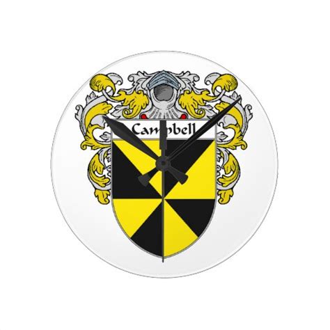 Campbell Coat of Arms/Family Crest Wallclocks | Zazzle