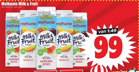 Melkunie Milk Fruit Alle Varianten Pak Liter Aanbieding Bij Dirk