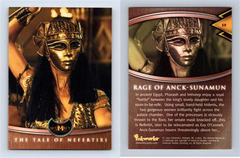 Rage Of Anck-Sunamun #59 The Mummy Returns 2001 Inkworks Trading Card