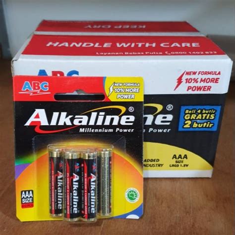 Jual BATERAI ABC ALKALINE AAA BATERAI A3 LR 3 ISI 4 2 72 HGR 432 BIJI