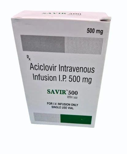 Plastic Mg Aciclovir Intravenous Infusion Ip Packaging Size Box At