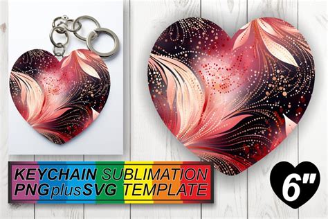 Valentine's Red Heart Keychain Design