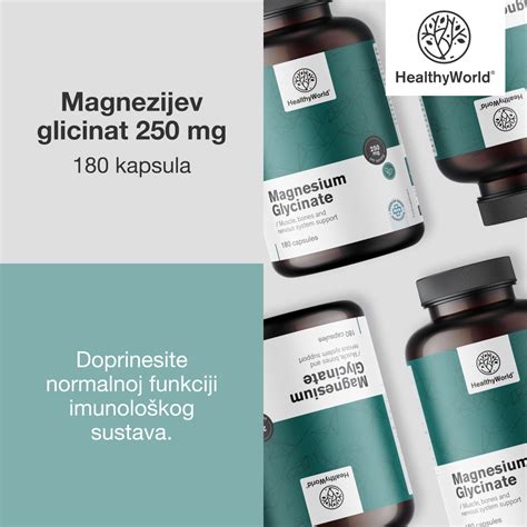 Magnezijev Glicinat Mg Kapsula Healthyworld Hr