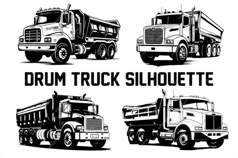 Premium Vector | Dump Truck Silhouette Vector White Background Tipper ...