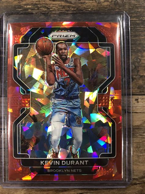 Panini Prizm Kevin Durant Red Cracked Ice Prizm Brooklyn