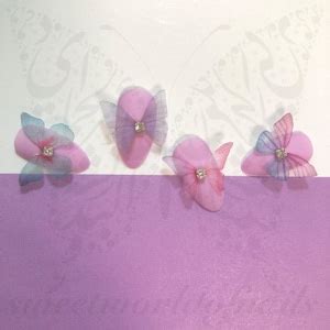 3D Butterfly Nail Art Decoration With Rhinestone - Etsy