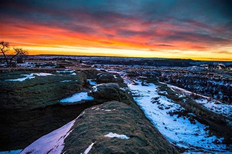 Billings, Montana's Trailhead on Instagram: “Snowy sunrises on the rims ...