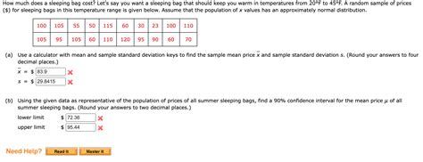 [Solved]: (a) Use a calculator with mean and sample standar