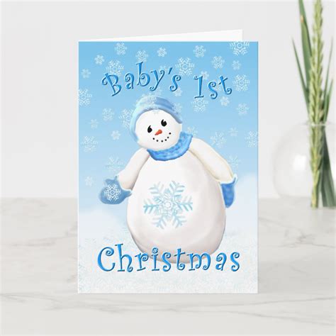 Baby's First Christmas Greeting Card | Zazzle