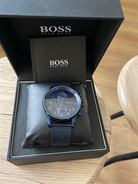 Hugo Boss Hb1513538 Mens Navigator Navy Blue Chronograph Mesh Watch