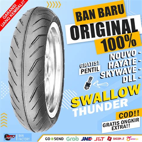 Jual BAN MOTOR MATIC TUBLES SWALLOW RING 16 BAN DEPAN BELAKANG NOUVO