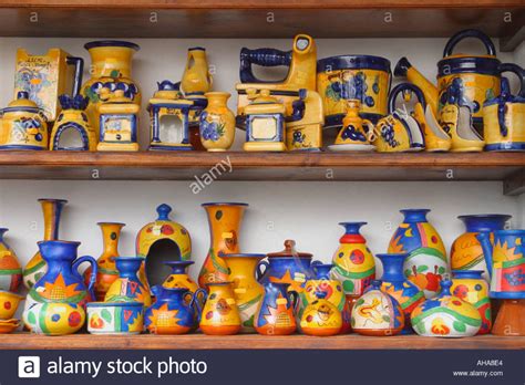 Pottery Souvenir Masca Tenerife Canary Islands Spain Stock Photo