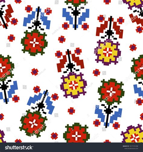 Vector Floral Seamless Pattern Stock Vector (Royalty Free) 1017191458 | Shutterstock