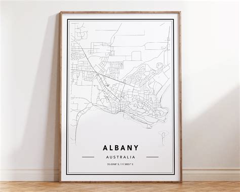 Albany Australia Map Print Albany Map Poster Albany Map Wall - Etsy