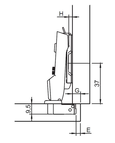 Concealed Hinge Metalla Sm Mini Steel Half Overlay Mounting