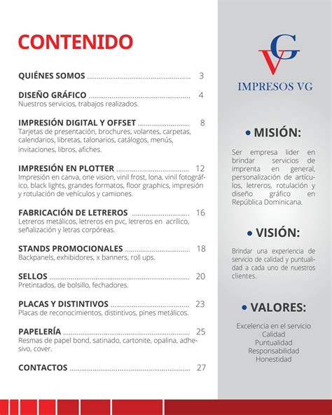 Catalogo De Servicios By Impresos Vg Issuu