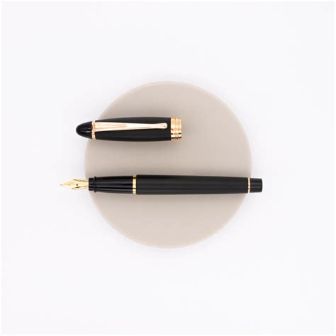 Aurora Ipsilon Satin Fountain Pen Black Rose Gold