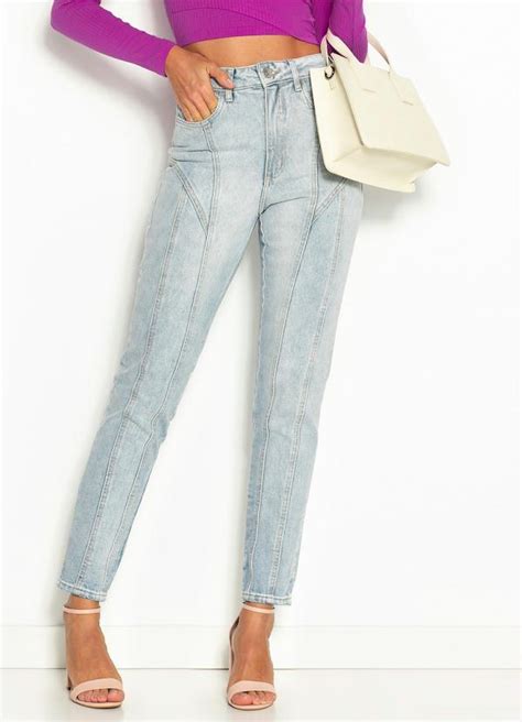 Cal A Mom Jeans Bruna Azul Colcci