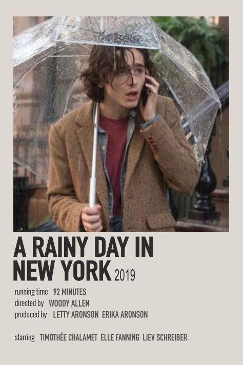 A rainy day in New York polaroid movie poster | Iconic movies, Iconic ...