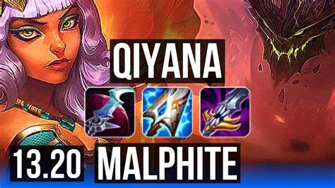 QIYANA Vs MALPHITE MID Comeback 70 Winrate Legendary KR Master