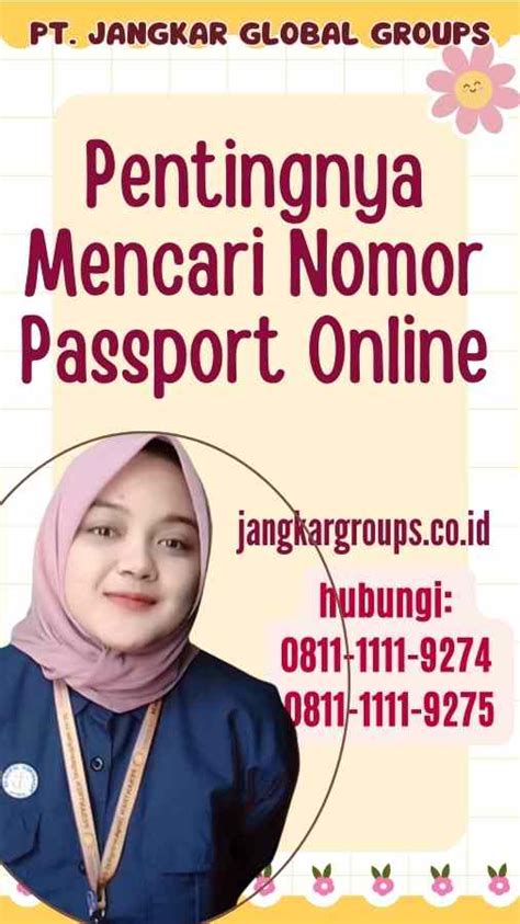 Mencari Nomor Passport Online Jangkar Global Groups