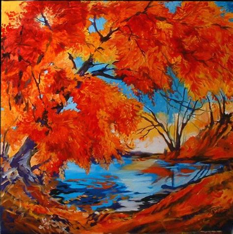 Among The Red Trees By Marcia Baldwin From Landscapes