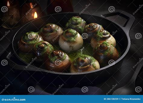 Escargots De Bourgogne Baked Snails With Garlic Butter And Basil