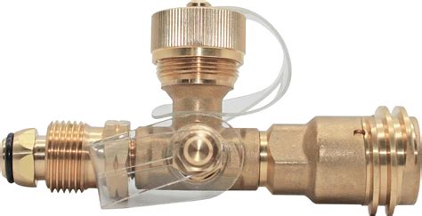 Flame King 4 Port Brass Tee Propane Adapter Pol Inlet 1 4 Inverted Female Flare Inlet Qcc