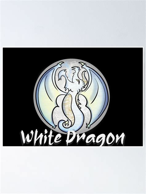 White Dragon Poster By Porinart Redbubble