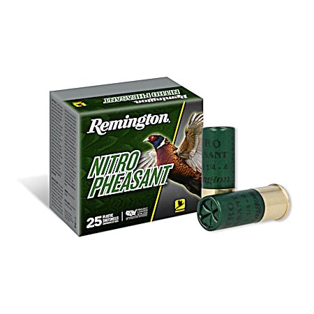 12 Gauge Nitro Pheasant Premier 2 3 4 5 Shot Shotshells 25 Rounds