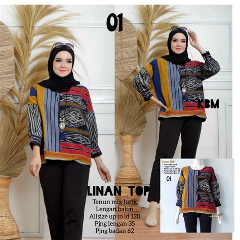 Jual Liana Top Ori Tenun Troso Mix Lurik Shopee Indonesia