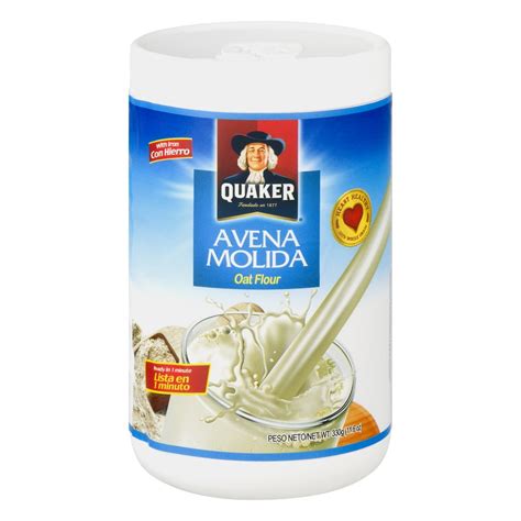 Quaker Oat Flour With Iron Oz Avena Molida Packaging