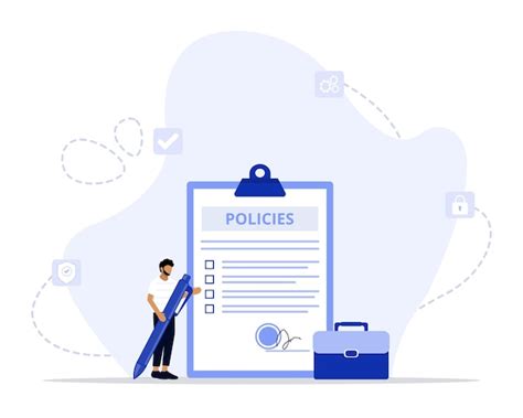 Premium Vector Company Policies Document Concept Illustration Clip