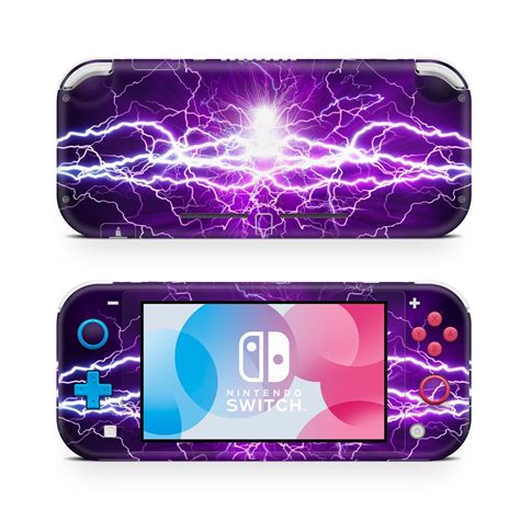 Nintendo Switch Lite Skin Purple Lightning Design High Quality 3m