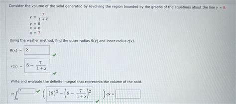 Answered Consider The Volume Of The Solid Bartleby