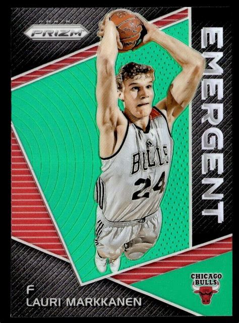 Panini Prizm Rookie Emergent Green Lauri Markkanen Rc Ebay