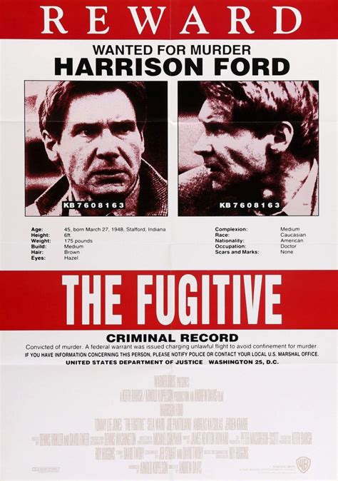 The Fugitive Movie Poster - Classic 90's Vintage Poster Print - prints4u