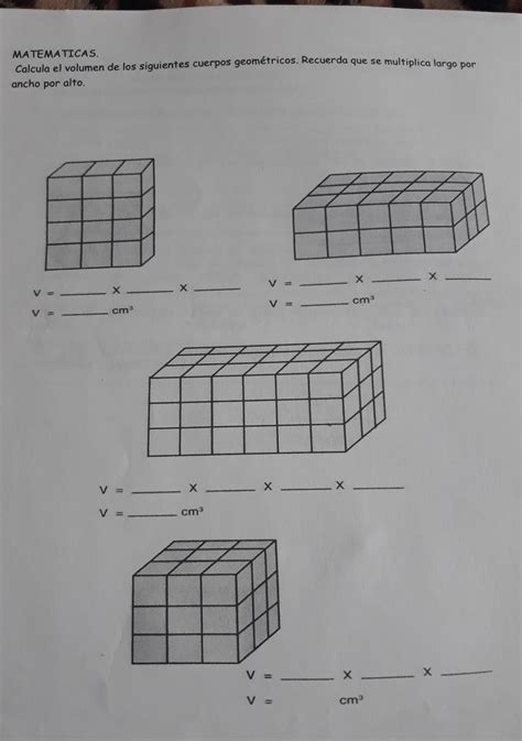 Matematicas Calcula El Volumen De Los Siguientes Cuerpos Geom Tricos