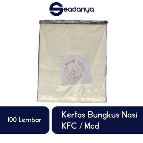 Kertas Bungkus Nasi Putih X Kfc Mcd Lembar Kertas Bungkus