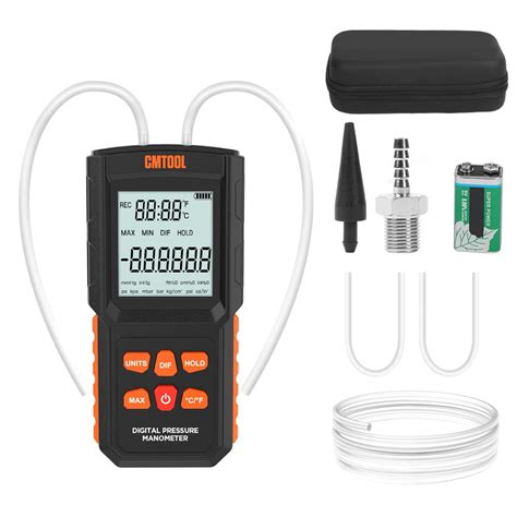 CMTOOL Digital Manometer Gas Pressure Tester Manometer HVAC Gauge AC