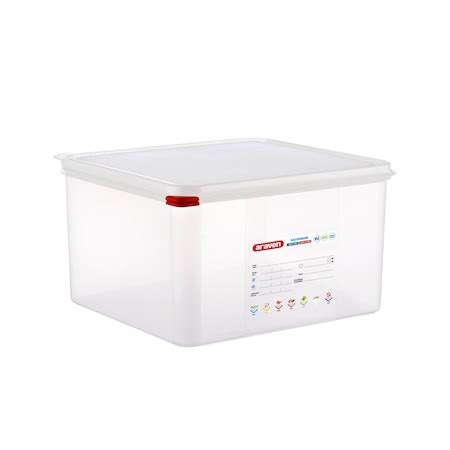 Araven AIRTIGHT CONTAINER POLYPROPYLENE GN2 3 20qt TRANSPARENT 13 7 8