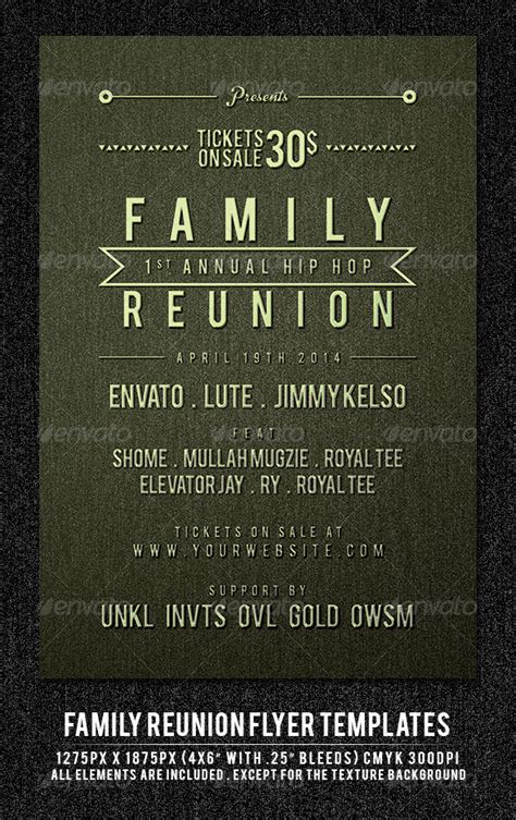 Family Reunion Flyer Template by maulanacreative | GraphicRiver