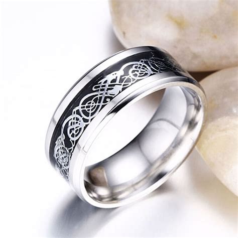 Band Ring Fashionable Exquisite Unisex Dragon Pattern Wdding Ring Jewelry Chic Ebay