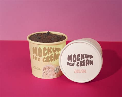 Deliciosa Maqueta De La Marca De Helados Archivo PSD Premium