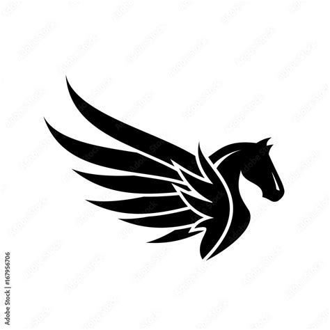 pegasus logo design vector Stock ベクター Adobe Stock