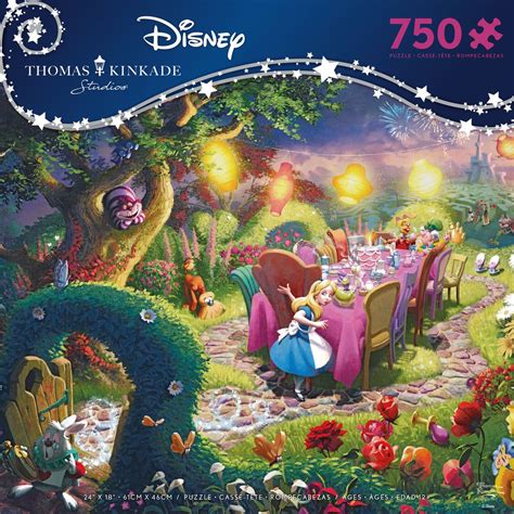 Thomas Kinkade Disney Mad Hatter Tea Party Piece Puzzle