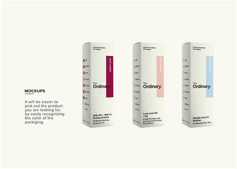 Redesign of The Ordinary's packaging on Behance