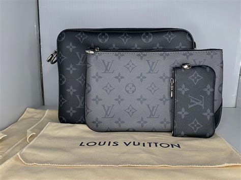 Louis Vuitton Trio Pochette Monogram Eclipse Reverse Luxury Bags