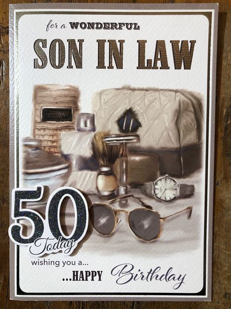 Son In Law 50th Birthday Card — Special Thoughts